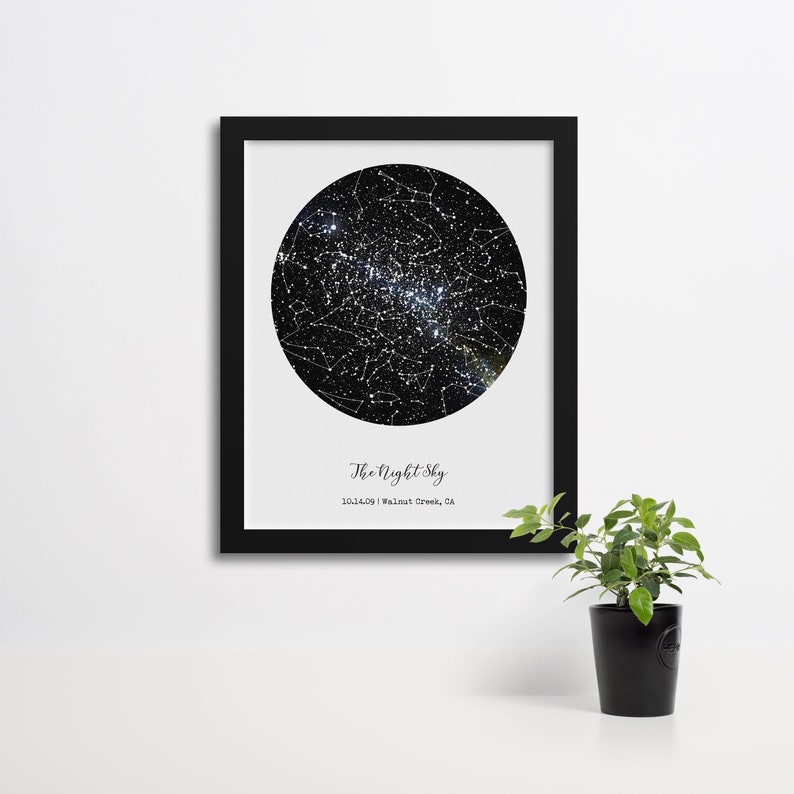 Custom Constellation Map Poster Night Sky Print Star Map - Etsy