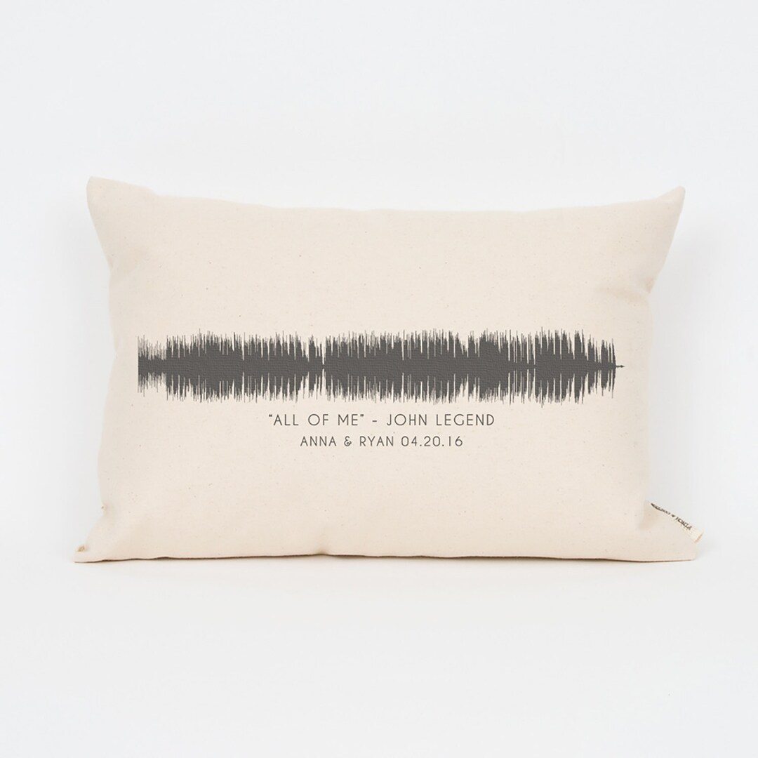 Custom Sound Wave Pillow Song Lyric Art Song Pillow Song - Etsy