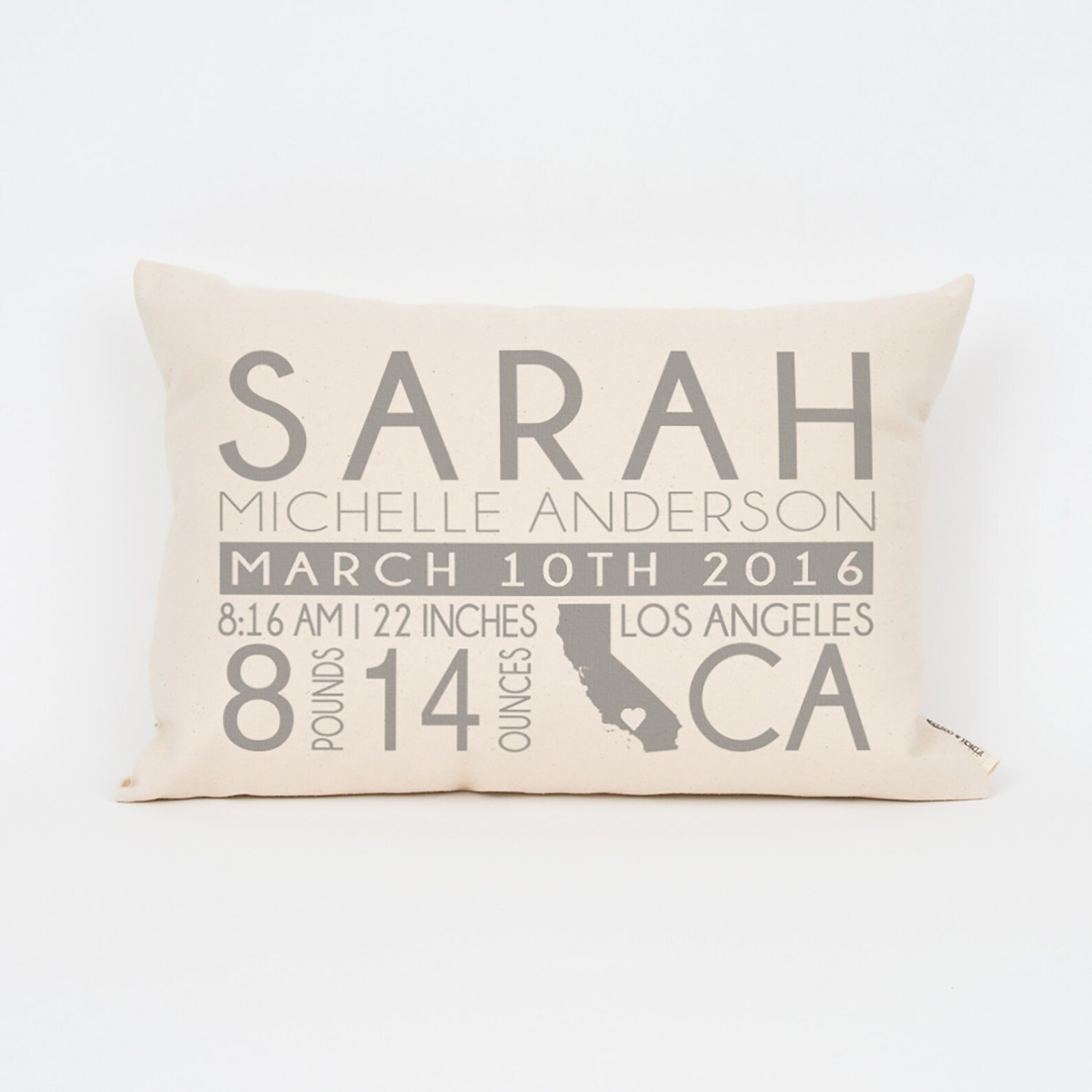 Personalized Baby Stats Pillow Baby Gift Birth Details Etsy
