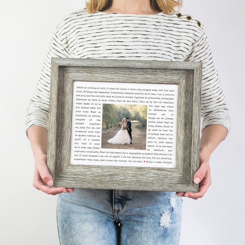Framed Wedding Song Lyrics Custom Lyrics With Photo Print Etsy