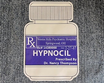 Hypnocil die cut vinyl sticker