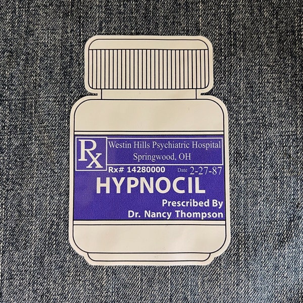 Hypnocil die cut vinyl sticker