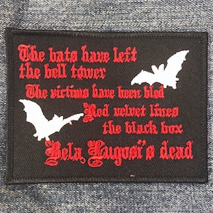 Bela Lugosi&#39;s Dead patch monsters Bauhaus