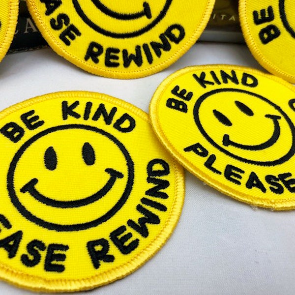 Be Kind Please Rewind patch VHS Blockbuster video rental