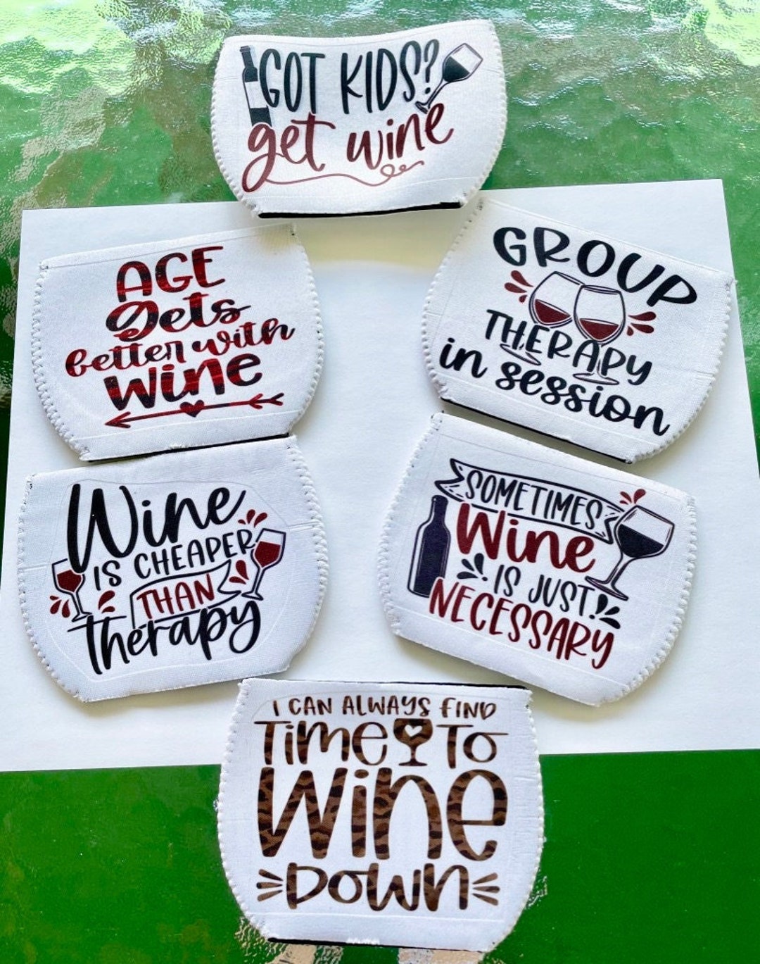 Wine Glass Koozies Wine Huggie Wine Gifts Wine Holder Etsy