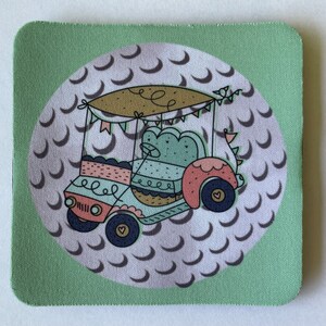 Golf Getränkeuntersetzer Damen Golf Cart 4er Set Untersetzer Golfliebhaber