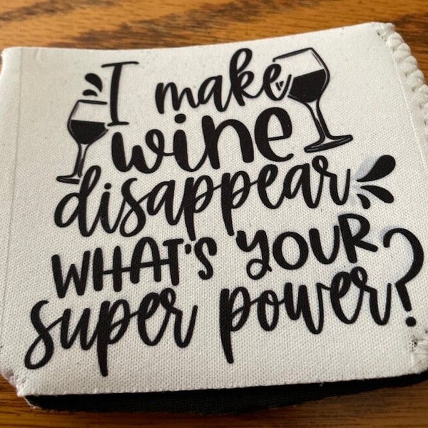 Wine Glass Koozie Etsy