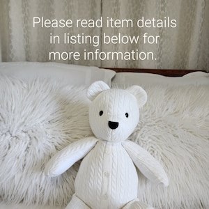 Memory Bear from sweater sympathy gift from loved ones clothing sweater bear