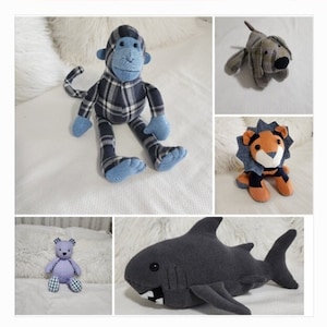 Personalized Memory animal from loved ones clothing personalized stuffed animal from clothing