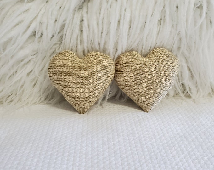 1 Mini Heart Pillow, Gold Sparkle, Tiered Tray Decor,bowl Fillers Etsy