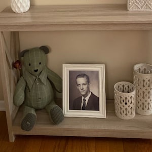Deluxe 18"  Memory bear from clothing memorial teddy bear from clothes button up shirt bear memory teddy bear made with loved ones clothing