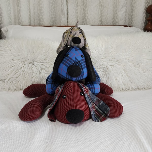 Memory Dog from clothing Keepsake Dog Made from Clothing Memorial Animal Memorial Gift for baby