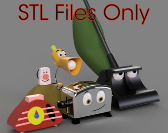 Brave Little Toaster Whole Set Group 3D printing STL file *Download only*