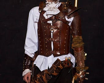 Custom Mens Simple Victorian Steampunk Renaissance Pirate Shirt with button Sleeves