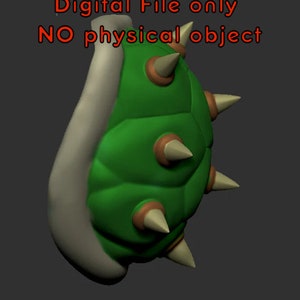 Wearable Bowsette Shell STL 3D druckbare Datei und Bonus Krone für 3D Druck Mario Cart *Nur STL Datei*