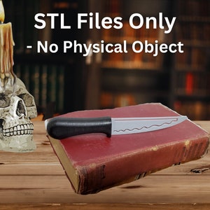 3D Druckdatei - Küchenmesser Lesezeichen - für den Horrorroman Enthusiasten! -Nur STL-Datei