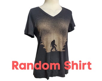 Random Bleach Dye Bigfoot Shirt
