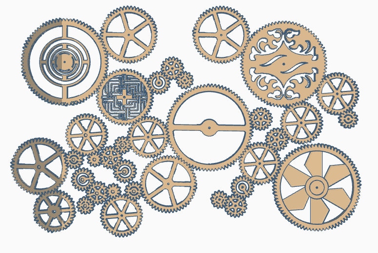 Download Large Steampunk Elegant Gear SVG Laser Cut Ready File
