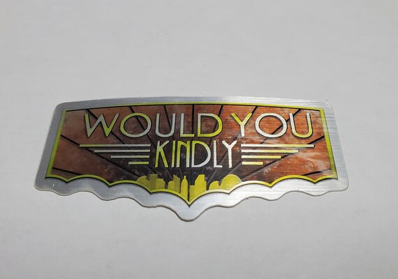 Would You Kindly Bioshock Inspired Aluminum Backed Stickers Etsy New Zealand