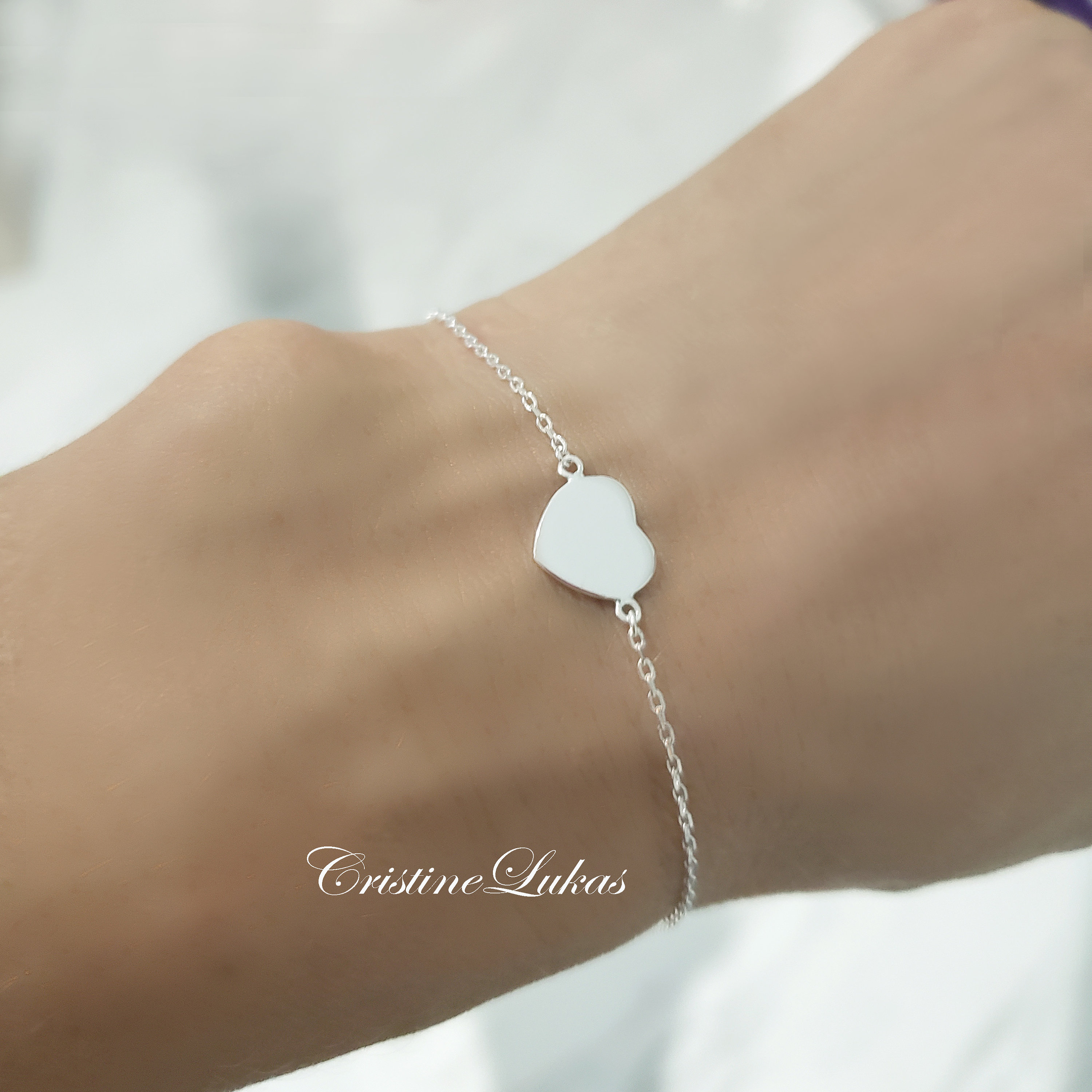 Schwester Armband Aus 925er Sterlingsilber Mit Herz-Anhänger – Einstellbare Kette 17+4 Cm, Geschenk Für Frau, Mutter, Tochter