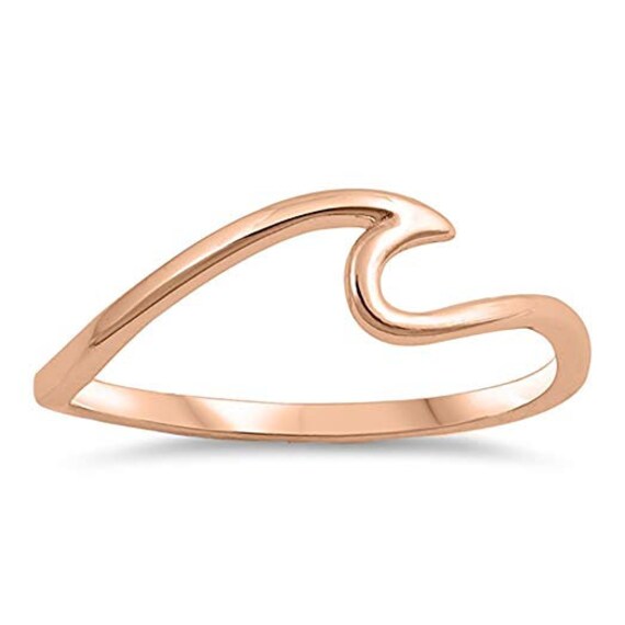 Small Wave Ring Ocean Tide Ring Pura Vida Ring Sea Ring