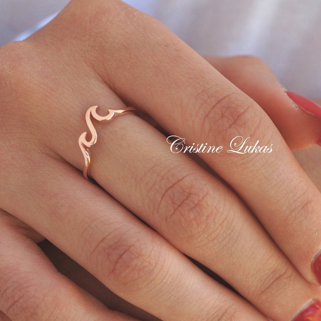 Pura vida rose on sale gold wave ring