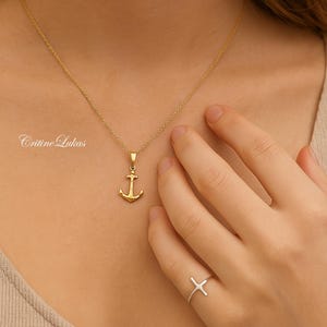Anchor Necklace For Kids or Adult in Sterling Silver, Large Anchor Pendent on Chain, Sailors Charm for Ocean Lovers, Beach lover Necklace