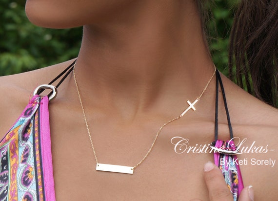 Pura vida engravable bar necklace best sale