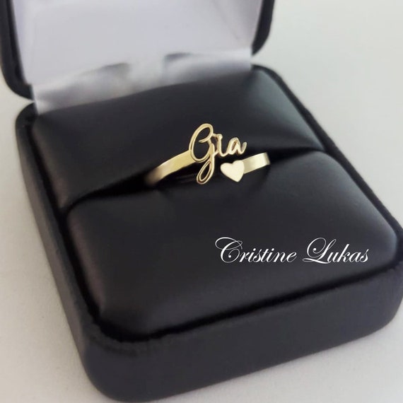 Stackable Expressions Personalized Engraved Name with Cross Ring Stackable Expressions Personalized Engraved Name with Cross Ring