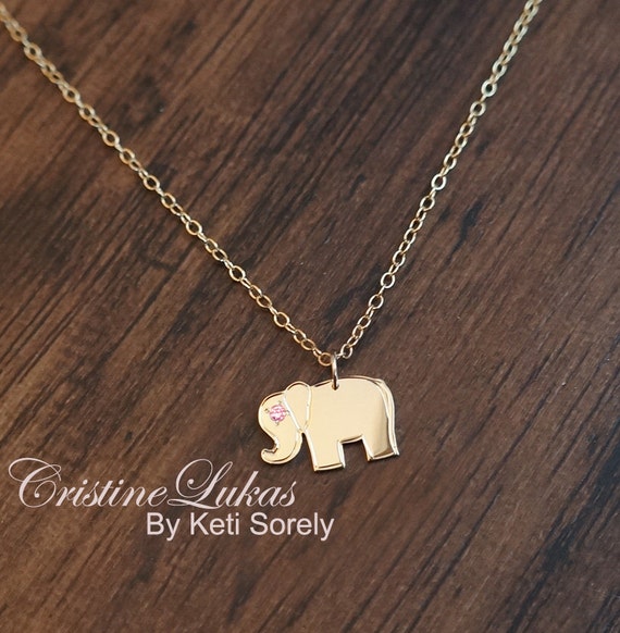 Custom Birthstone Elephant Necklace for Mom - Mother-Child Bond Pendan –  Belbren