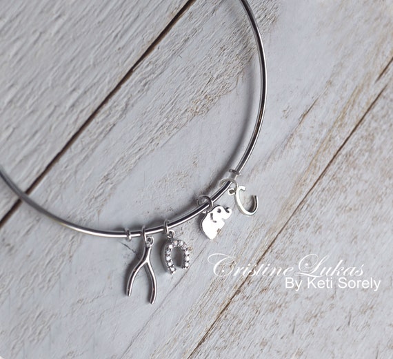 Alluring Personalized Bracelets for girls in all sterling silver with custom  engraved bead