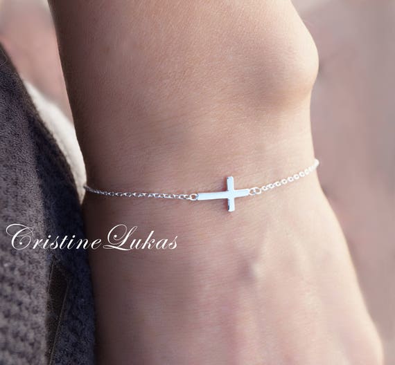 Horizontal cross cheap bracelet