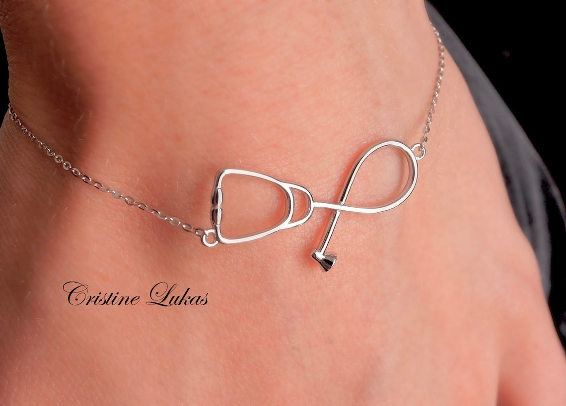 Stethoscope Bracelet in Sterling Silver Medical School Etsy