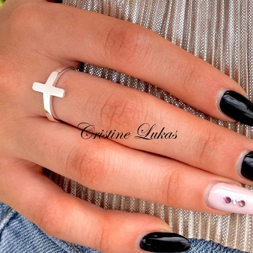 14K Gold Filled Sideways Cross Anklet in Rose Filled or Yellow Etsy