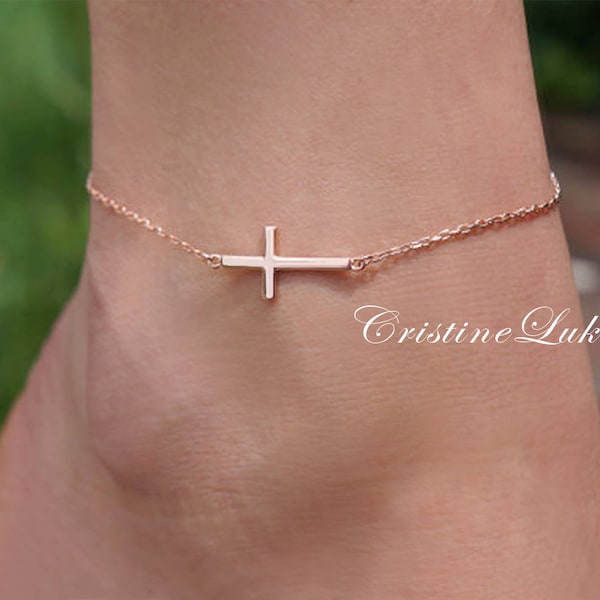 14k Gold Anklet Etsy