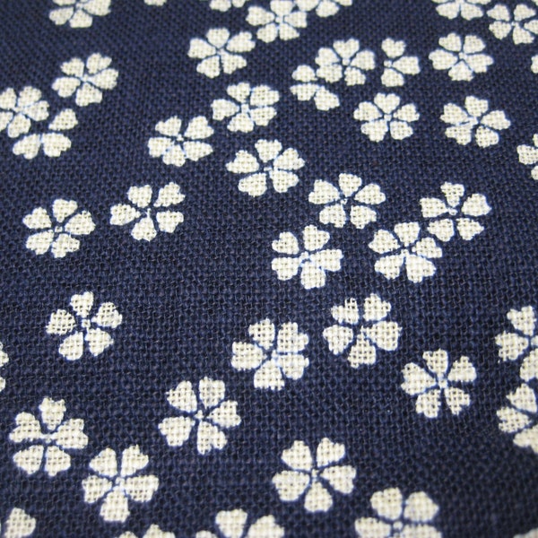 Indigo Floral Fabric Robert Kaufman Nara Homespun Japanese Fabric 100% Cotton