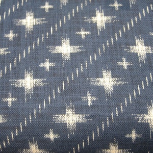 Sevenberry Nara Homespun Indigo Crosshatch Fabric Japan 42&quot;