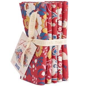 Pacchetto Tilda Jubilee Fat Quarter 5 Collezione ROSSA