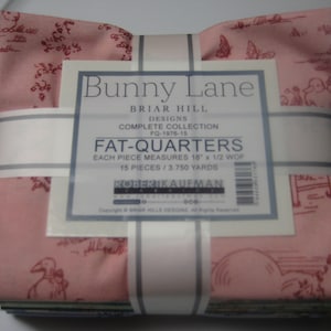 Wishwell Bunny Lane Fat Quarter Bundle Robert Kaufman Fabric Bunnies Ducks Farm Butterfly
