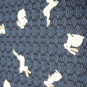 Robert Kaufman Sevenberry Indigo Rabbits Fabric 100% Cotton Bunnies Fabric