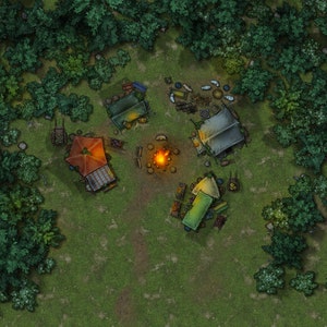 Travelling Night Market Virtuelle Tischplatte und Roll20 ready (4k) Encounter Map , Map