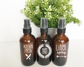 Farmhouse collection vinyl decals | kitchen fresh | room spray | linen spray | essential oils | Essential oil decals