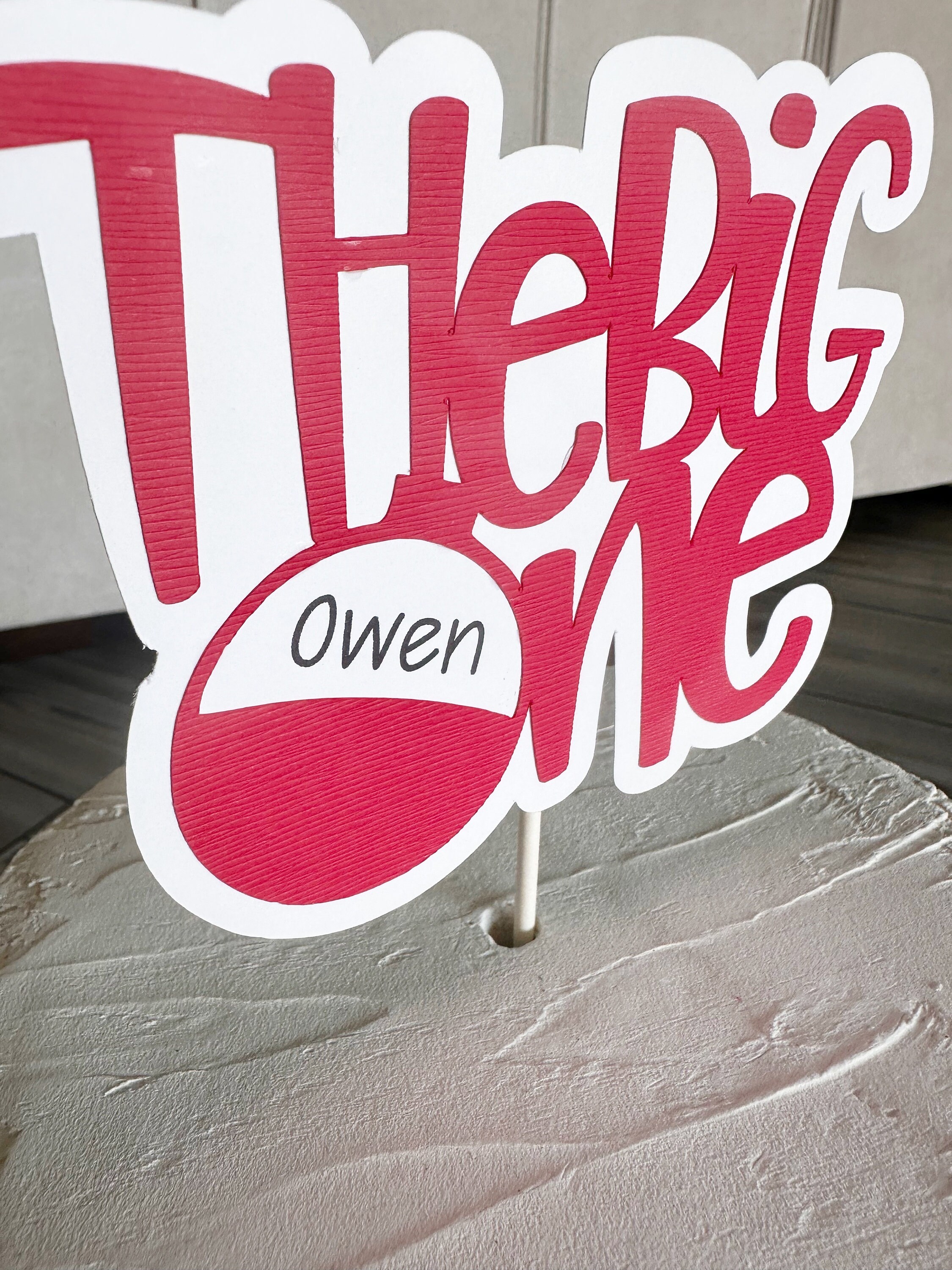 The Big One Cake Topper, First Birthday , O Fish Ally One