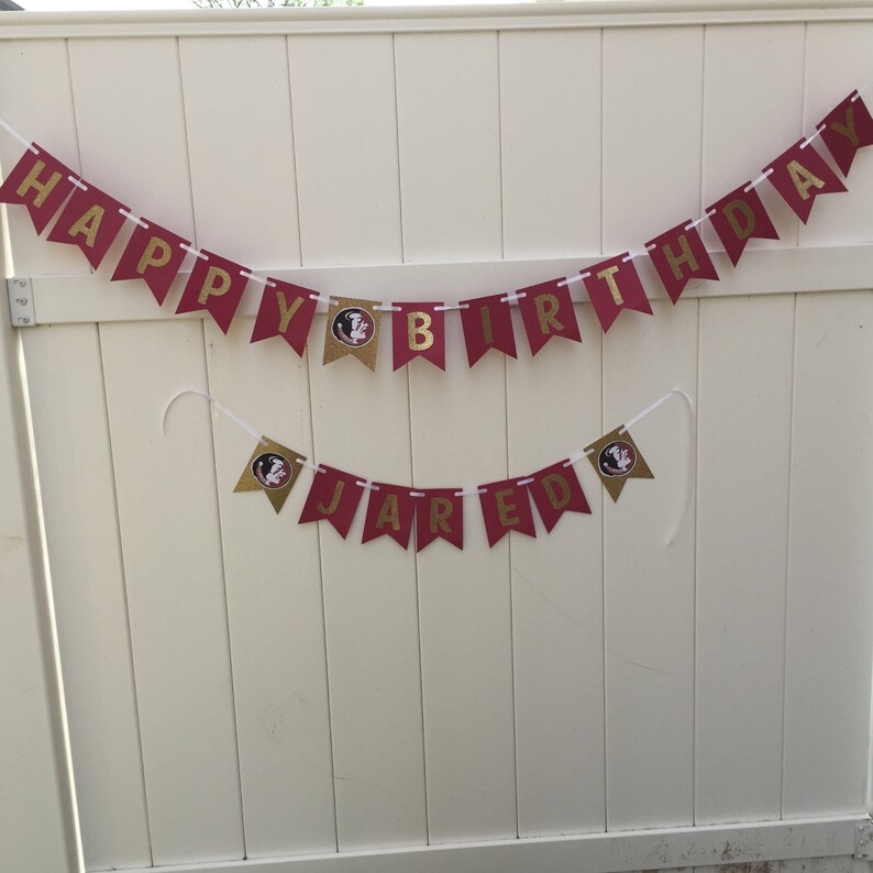 FSU Banner & Gold Glitter Etsy