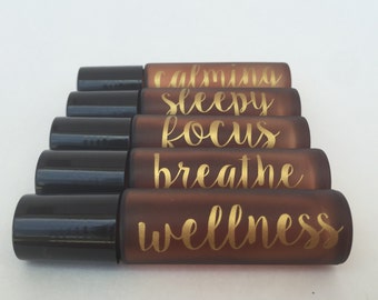 Essential oil labels for 10 ml roller bottles( bottle not included)