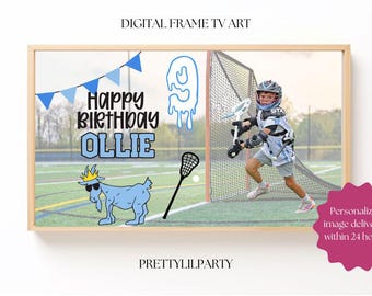 Marco personalizado con diseño de cabra lacrosse para TV