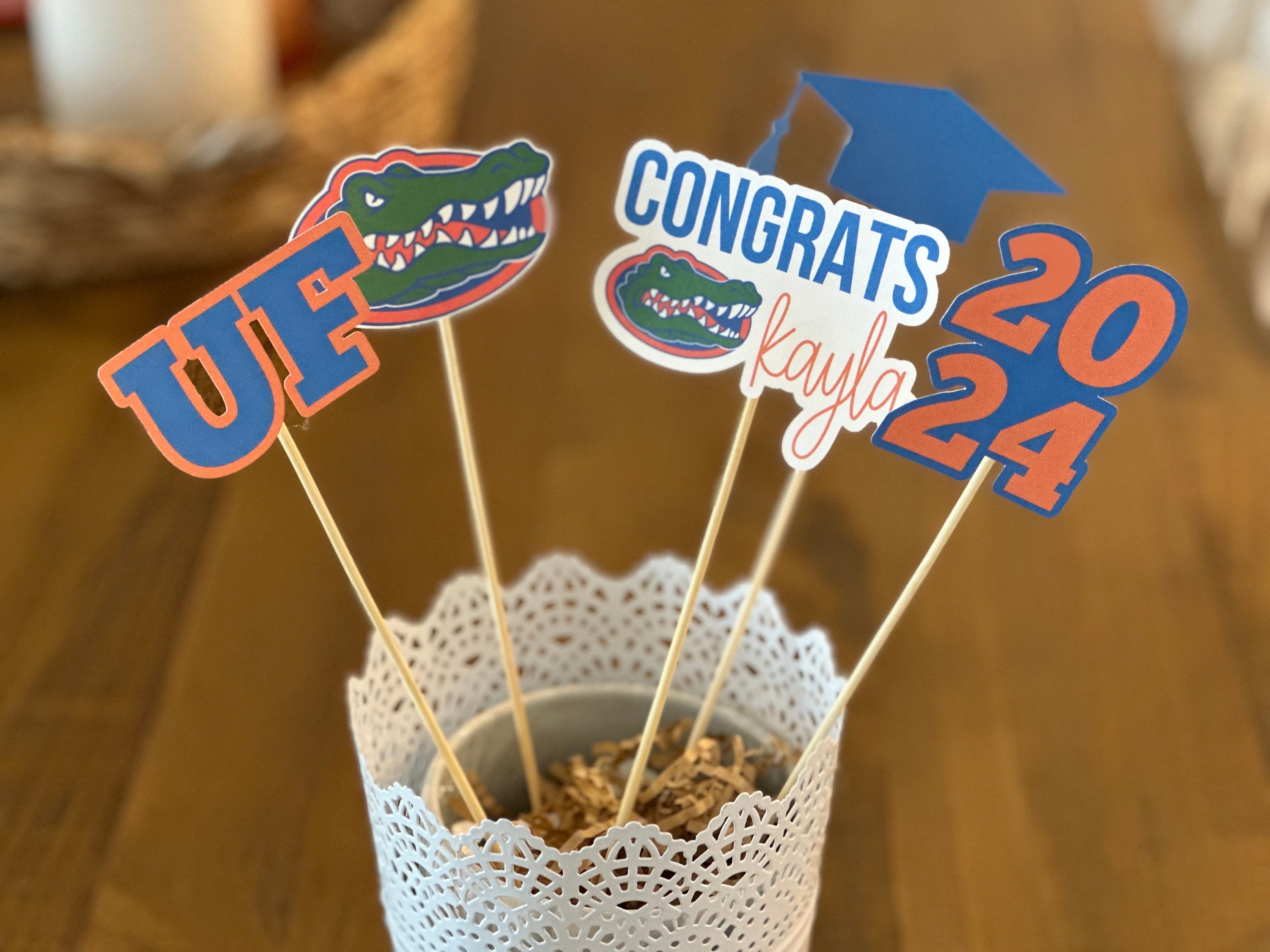 University of florida centerpiece sticks| UF | go gators