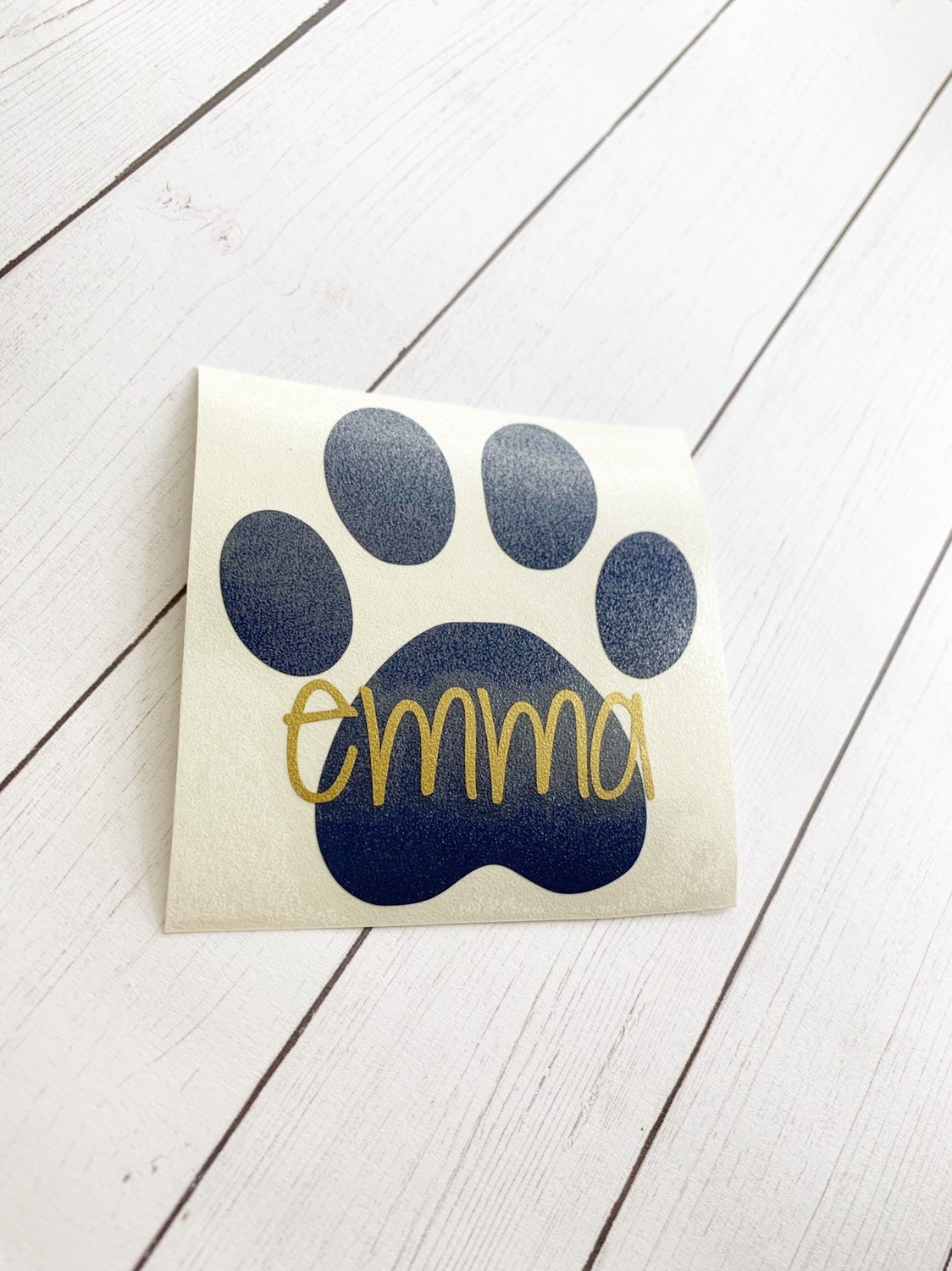 Dog Name Sticker Design Personalized Paw Print Vinyl Decal: Dog Name Sticker - Etsy