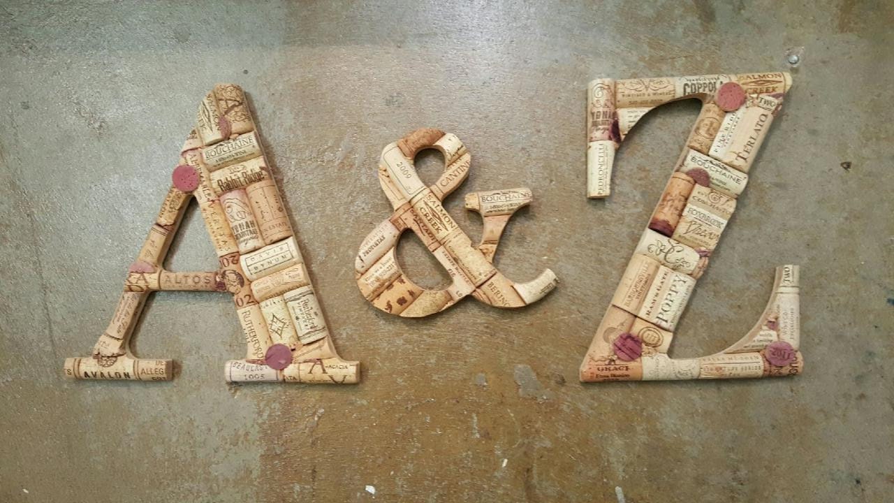 Wine Cork Letters Set of 3 Custom Made A Z Etsy