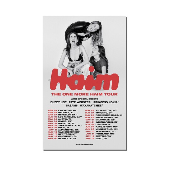 HAIM The One More Haim Tour 2022 Poster